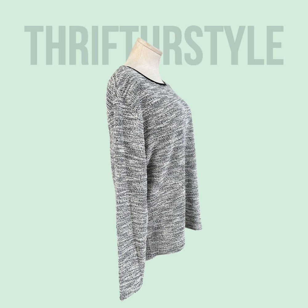 7Diamonds Fit Burgos Knit Sweater Crewneck Long Sleeve Gray Black Pattern - Picture 9 of 9